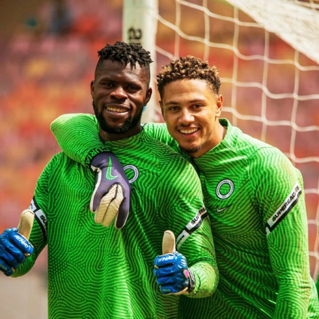 Maduka Okoye with compatriot Francis Uzoho