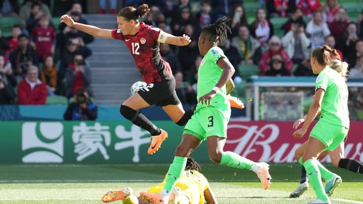 Canada vs Nigeria in action at the last world cup in Australia