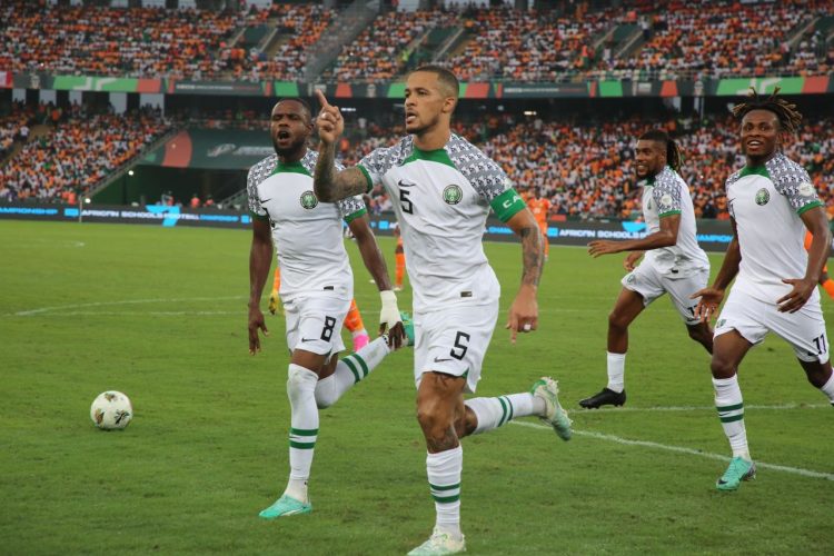 Super Eagles Captain William Troost Ekong and teammates at the last AFCON in Cote d Ivoire