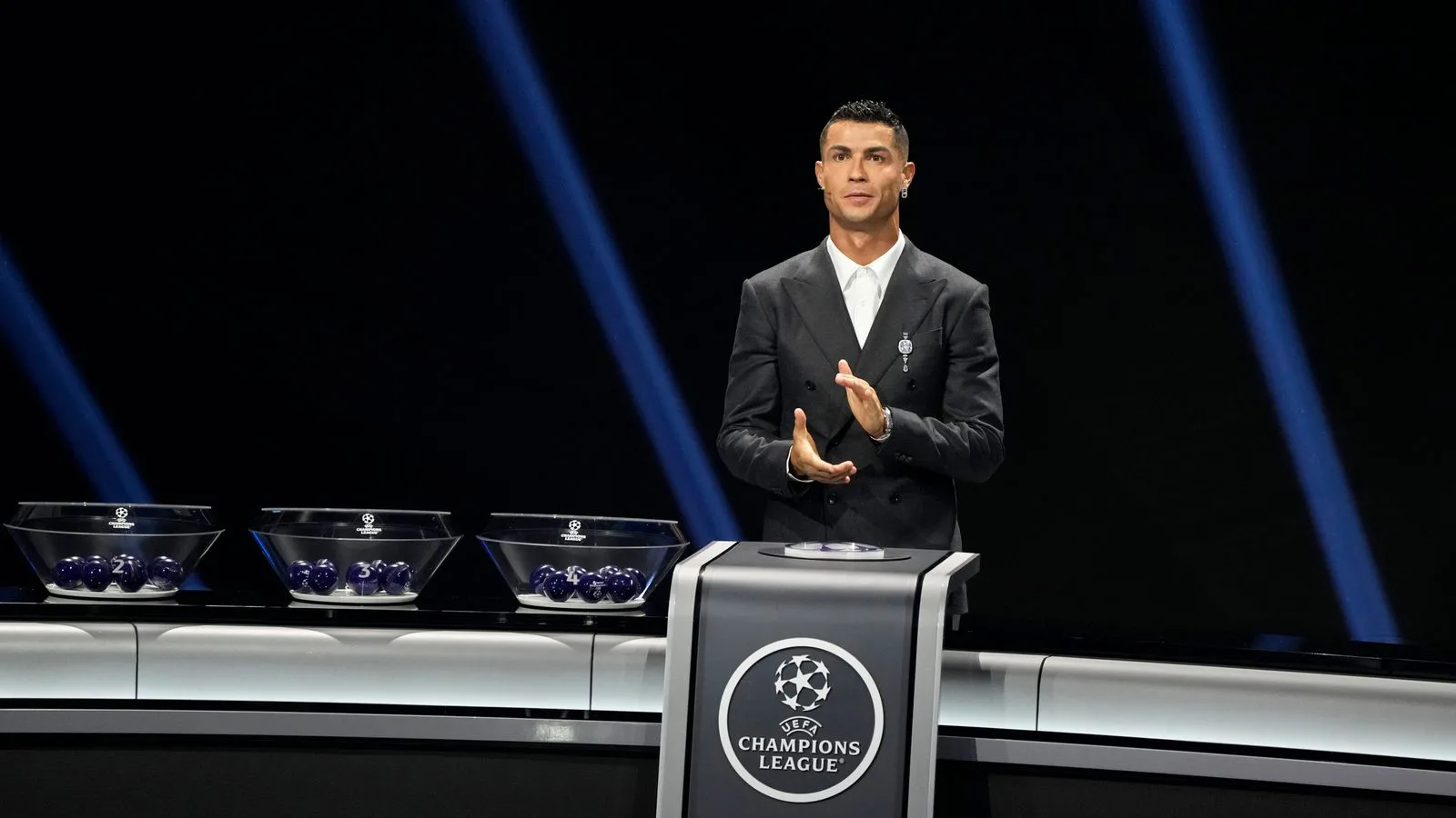 Award Winning Cristiano Ronaldo participated in the draw Thursday