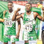 Nigerian quartet crash out Mixed relay