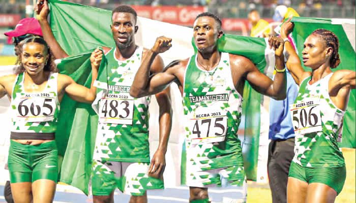 Nigerian quartet crash out Mixed relay