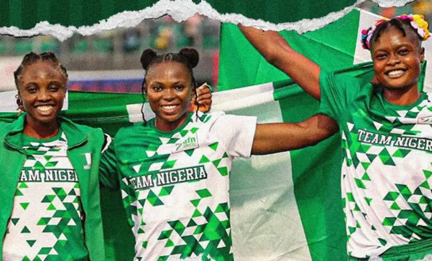 Nigeria's trio Ruth Usoro Ese Brume and Prestina Ochonogor