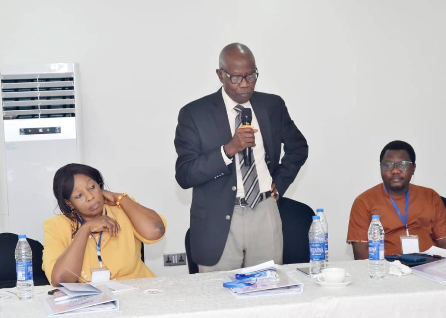 Ugomma Cokey of VON Lanre Idowu (with Mic) and Samson Ademola of the Wole Soyinka Centre