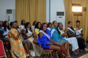 cross section of contestants for the Miss Universe Nigeria in their camp