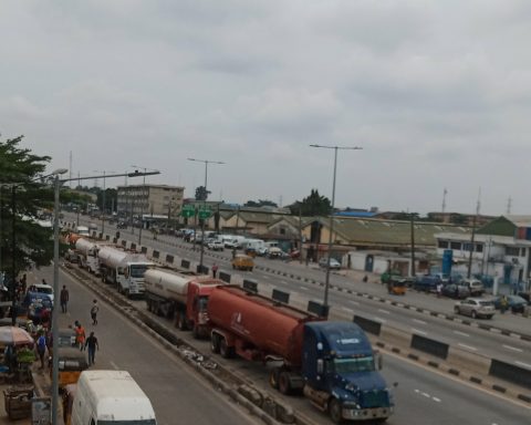 petrol tankers along Oshodi Apapa Expressway