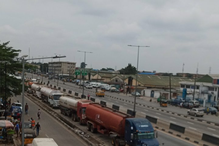 petrol tankers along Oshodi Apapa Expressway