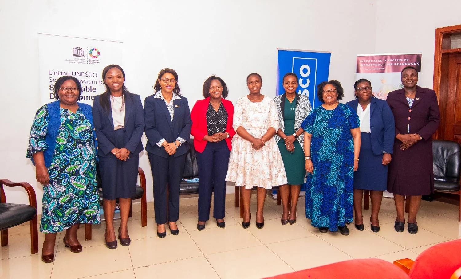 Coss section of Women in Tech the who attended the th Annual UNESCO Africa Engineering Week in Nairobi Kenya