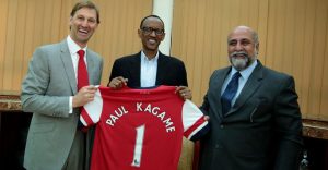 Paul Kagame super supporter of arsenal