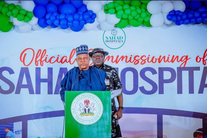 Shettima at Sahad Hospital commissioning