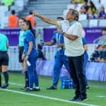 Super Falcons Coach Randy Waldrum during one of his outings with the team