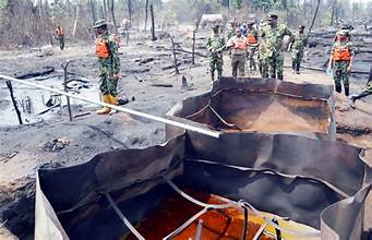 Nigerian Military Cracks Down On 71 Illegal Refineries, Seize 788,400 litres Of Stolen Crude Oil In 1 Week