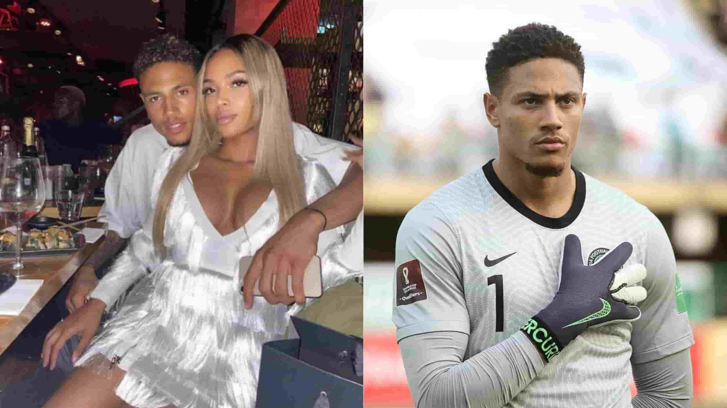 super eagles goalie Maduka Okoye and girlfriend Jelicia Westhoff reconcile