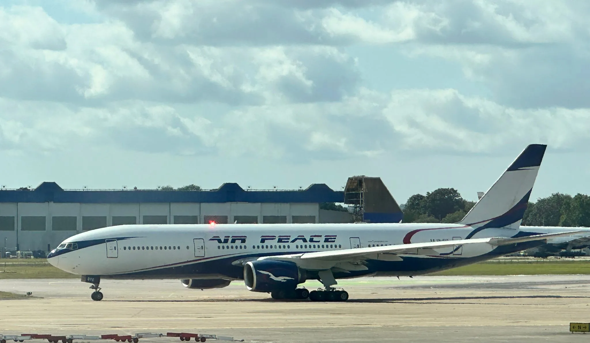 Air Peace flight in London