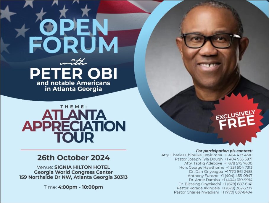 Obi Visits 3 U.S Cities To Engage Nigerians In Diaspora On Development 