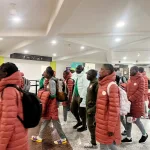 Nigerian contingent to the FIFA U Women world cup on arrival in Santa Domingo