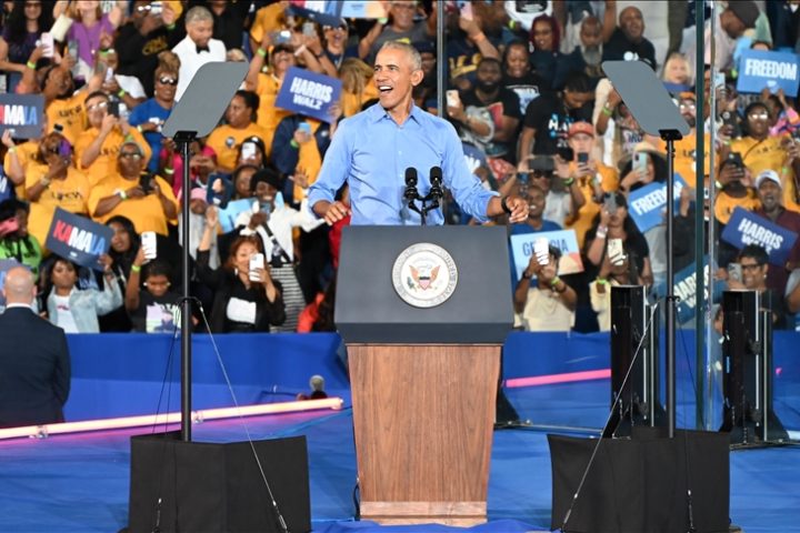 Obama teams up with Harris in Georgia