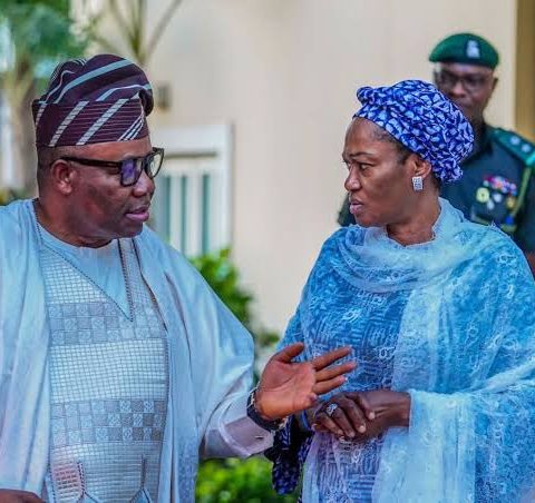 Senate President Godswill Akpabio and First Lady Oluremi Tinubu