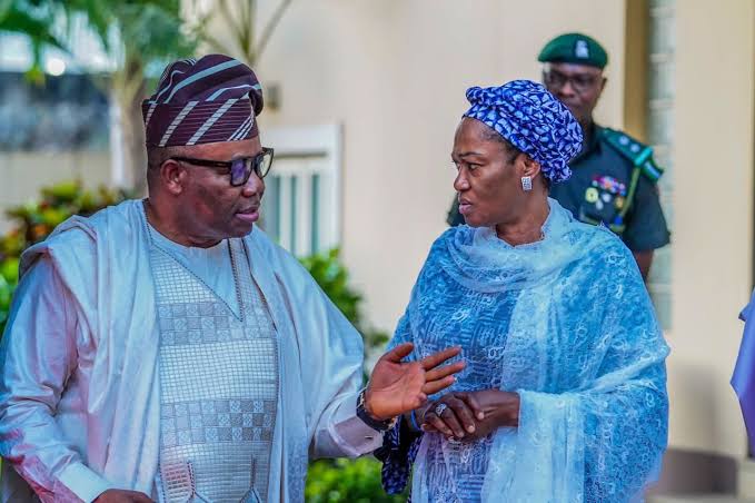 Senate President Godswill Akpabio and First Lady Oluremi Tinubu