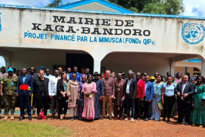 Members of the diplomatic corps visiting Kaga Bandoro commend the work of MINUSCA and the United Nations country team