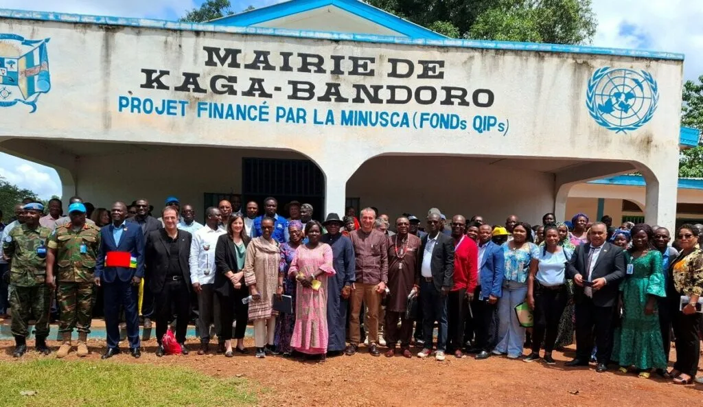 Members of the diplomatic corps visiting Kaga Bandoro commend the work of MINUSCA and the United Nations country team