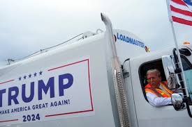 US Election: Donald Trump Arrives In A Garbage Truck, Sparking New Exchange With Biden