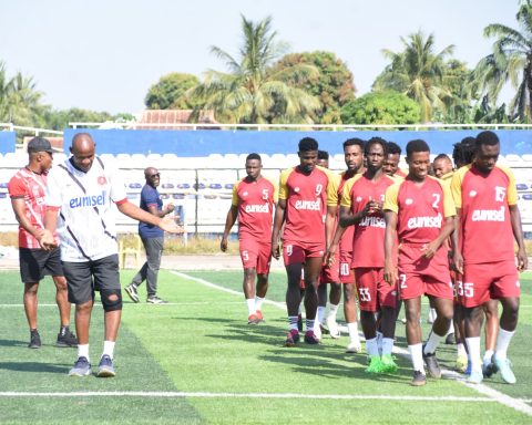 Abia Warriors just before the clash vs Lobi Stars