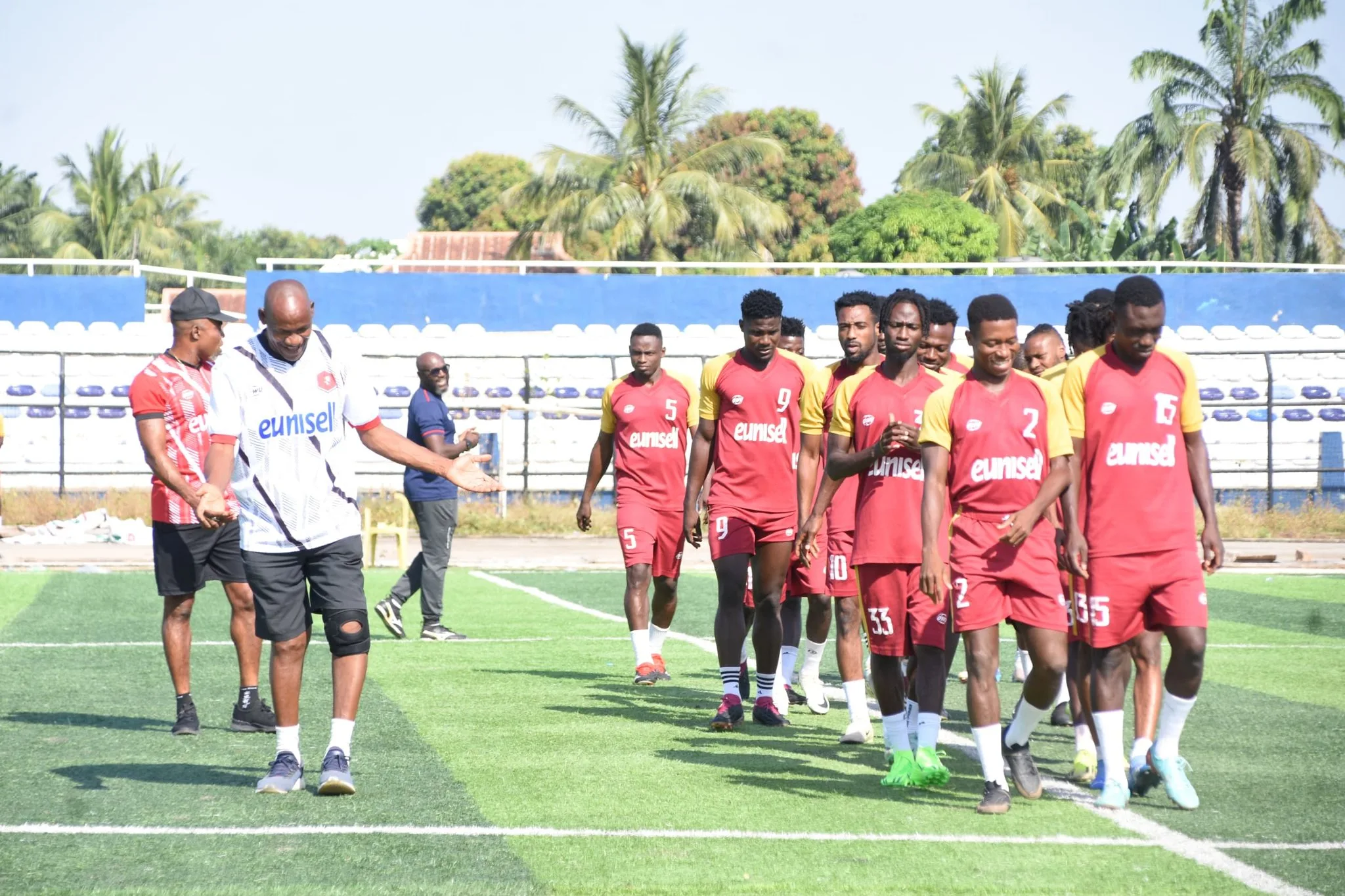 Abia Warriors just before the clash vs Lobi Stars