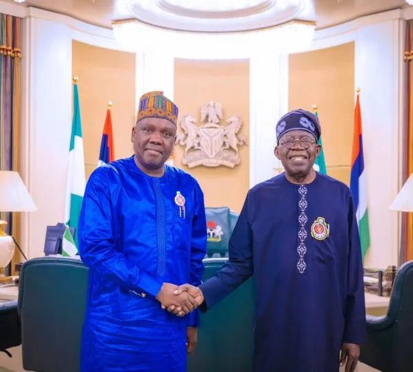 Daniel Bwala and President Bola Ahmed Tinubu at the Villa