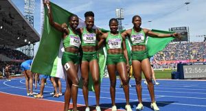 Nigeria's women relay team at the last edition in Birmingham