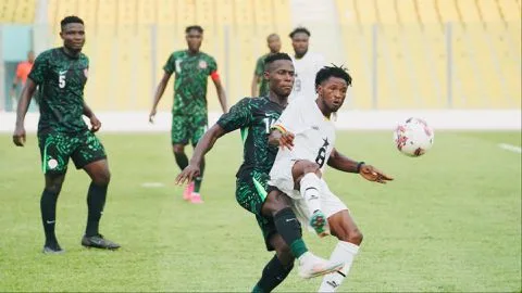 Action from first leg encounter in Accra Ghana