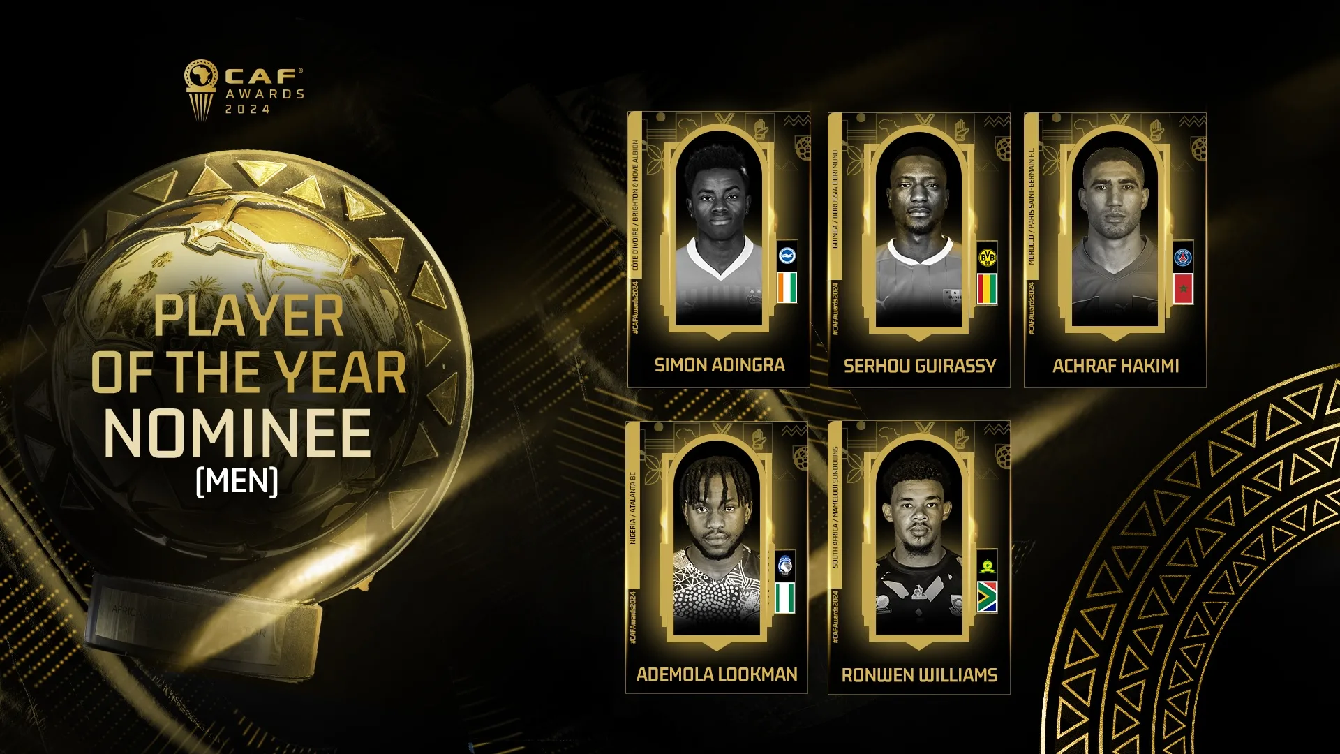 CAF Award Men category