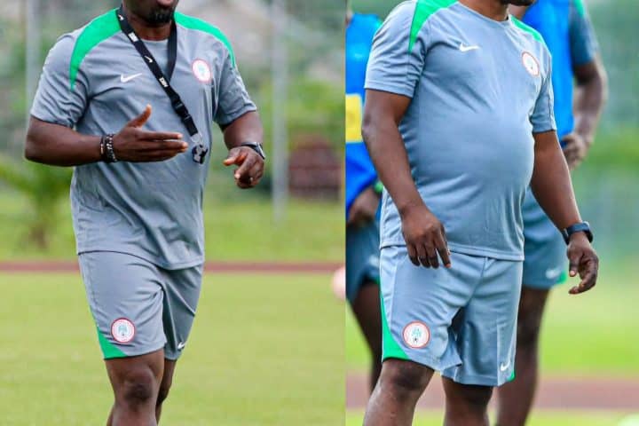 Coach Daniel Ogunmodede and Fidelis Ilechukwu in action