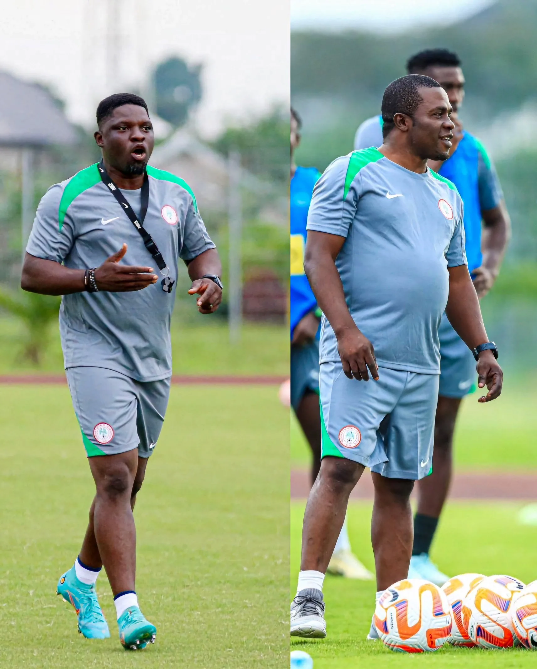 Coach Daniel Ogunmodede and Fidelis Ilechukwu in action