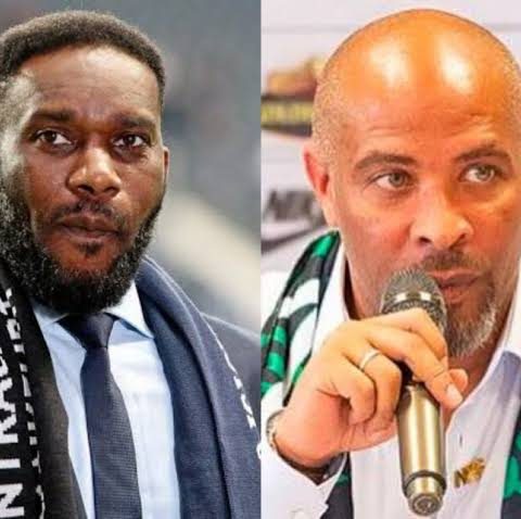 Okocha and Super Eagles new coach Eric Chelle