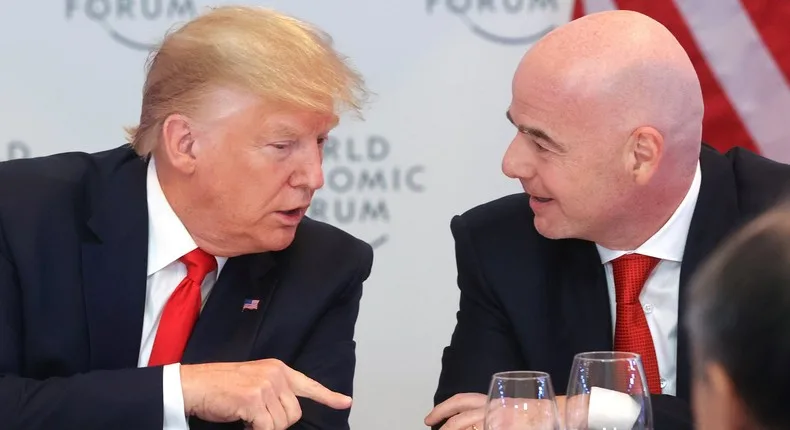 US President Donald Trump and FIFA President Gianni Infantino