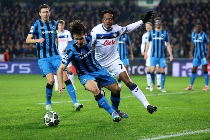 Atalanta fall to Club Brugge in play off first leg