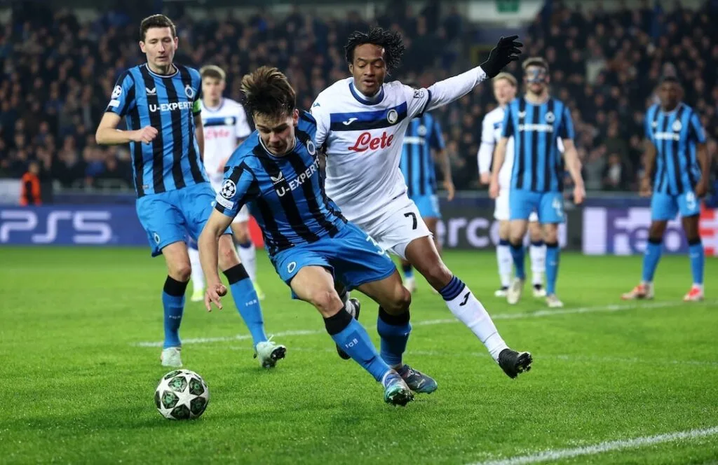 Atalanta fall to Club Brugge in play off first leg