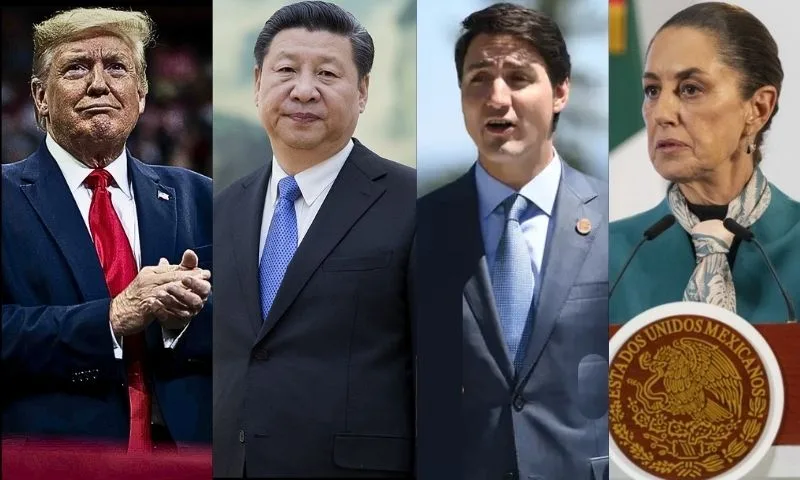 China Canada Mexico Vow Retaliation Against Sweeping US Tariffs