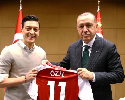 Former Real Madrid and Arsenal ace Mesut Ozil and Turkish President Recep Tayyip Erdogan