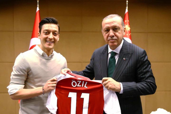 Former Real Madrid and Arsenal ace Mesut Ozil and Turkish President Recep Tayyip Erdogan