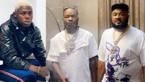 Late Mohbad with former Associates Naira Marley and Sam Larry