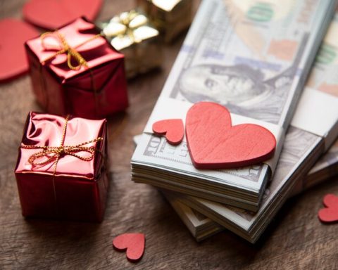 valentine s day money business concept