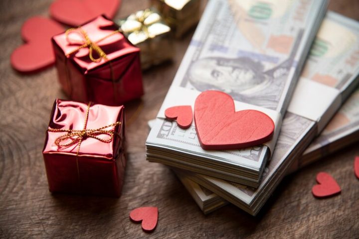 valentine s day money business concept