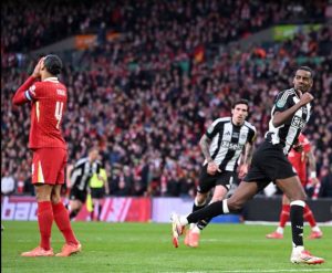 Newcastle stun Liverpool in Carabao cup